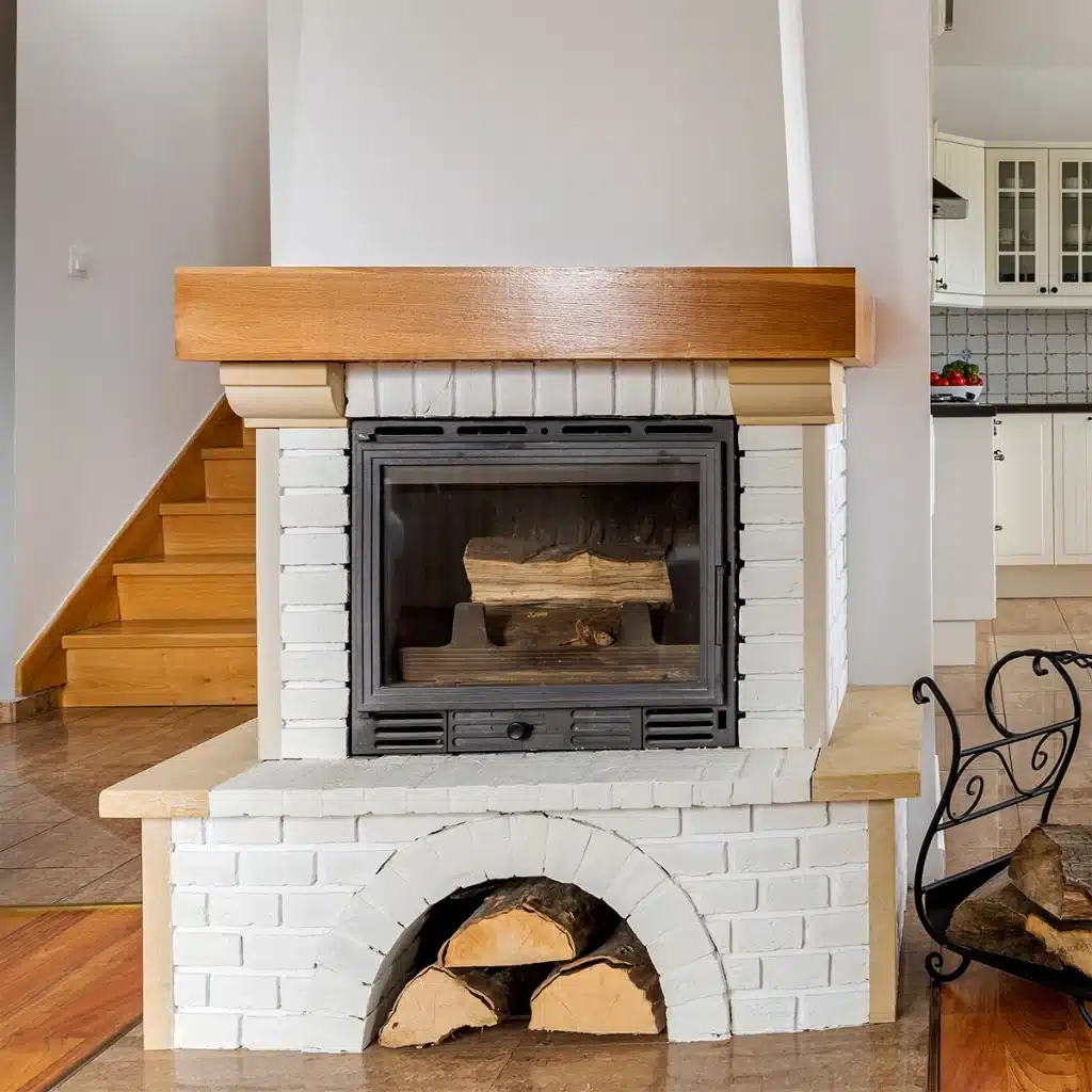 Masonry Brick fireplace